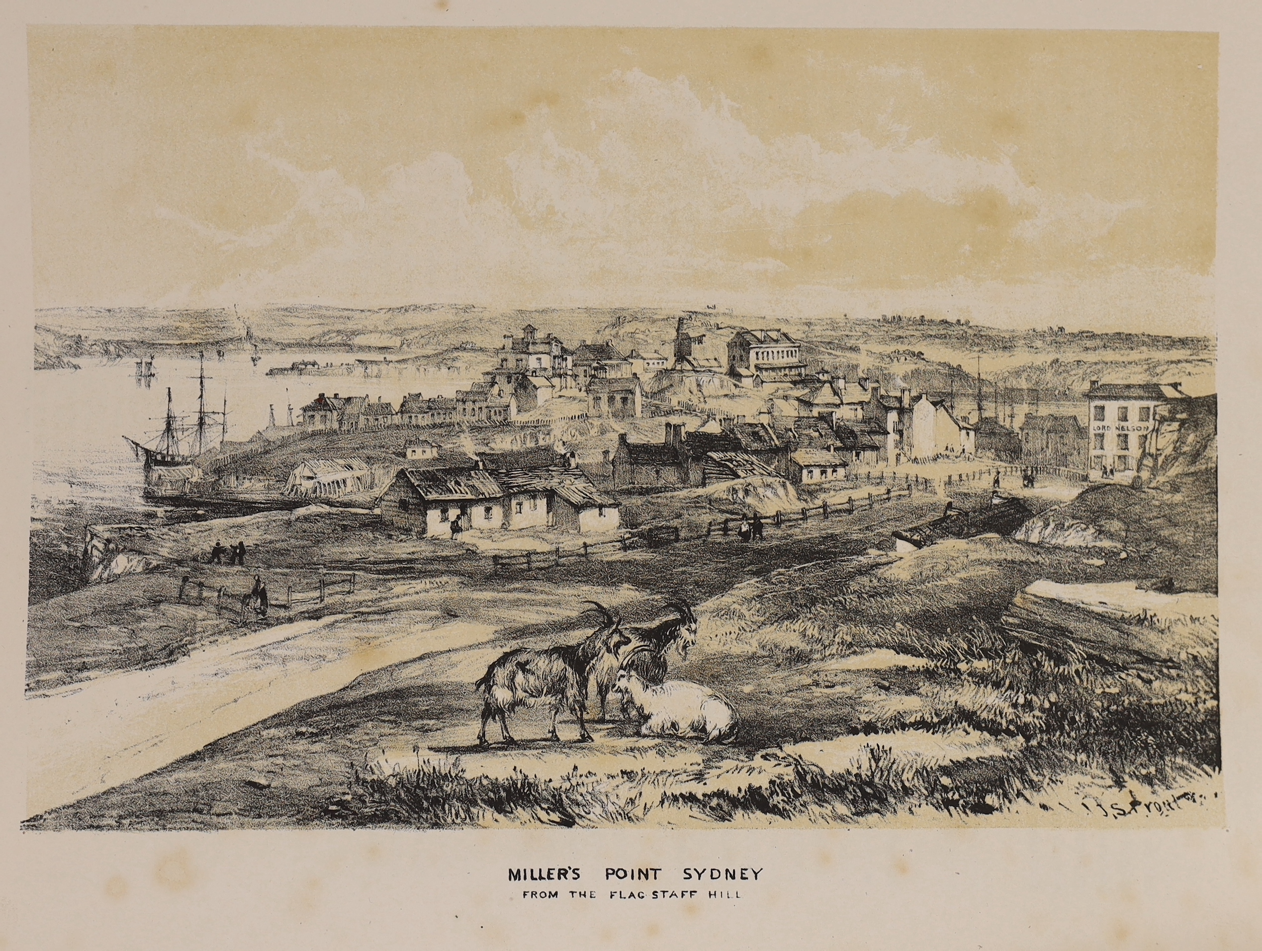 John Skinner Prout, R.I. (British, 1806-1876), 'Sydney Illustrated', Part I and Part II, lithograph, plates 18.5 x 28cm, overall folio 43 x 28.5cm